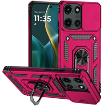 For Moto G Stylus 2025 Case Shockproof Magnetic Ring Lens Cover + Tempered Glass