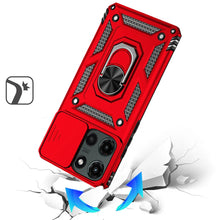 For Moto G Stylus 2025 Case Shockproof Magnetic Ring Lens Cover + Tempered Glass