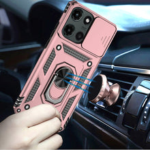 For Moto G Stylus 2025 Case Shockproof Magnetic Ring Lens Cover + Tempered Glass