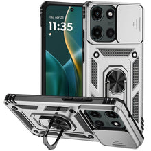 For Moto G Stylus 2025 Case Shockproof Magnetic Ring Lens Cover + Tempered Glass