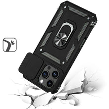 For iPhone 16 Pro 6.3in Case Shockproof Ringstand Lens Cover + Tempered Glass