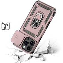 For iPhone 16 Pro 6.3in Case Shockproof Ringstand Lens Cover + Tempered Glass