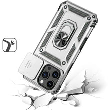 For iPhone 16 Pro 6.3in Case Shockproof Ringstand Lens Cover + Tempered Glass