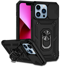 For iPhone 14 Case Shockproof Magnetic Ring Stand Cover with Camera Lens Cover