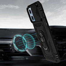 For iPhone XR Case Shockproof Ring Stand with Camera Lens Cover + Tempered Glass
