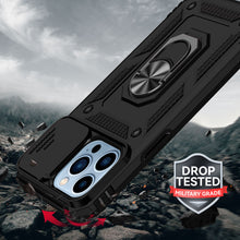 For iPhone 8 Plus/7 Plus Case Shockproof RingStand Lens Cover + Tempered Glass