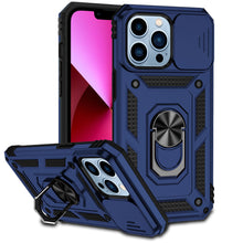 For iPhone 13 Pro Max Case Shockproof Magnetic Ring Stand  w/ Camera Lens Cover
