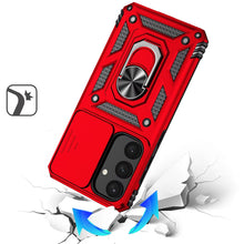 For Samsung S25 FE Case Shockproof RingStand Camera Lens Cover + Tempered Glass