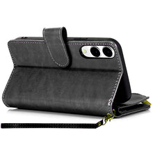 For Samsung S25 Edge Case Luxury Phone Wallet Card ID Zipper + Tempered Glass