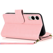For Samsung S25 Edge Case Luxury Phone Wallet Card ID Zipper + Tempered Glass
