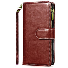 For iPhone 16 PRO MAX Case Luxury Phone Wallet ID Zipper Holder + Tempered Glass
