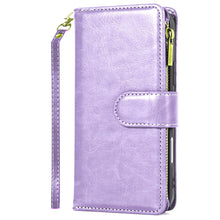 For iPhone 16 PRO MAX Case Luxury Phone Wallet ID Zipper Holder + Tempered Glass