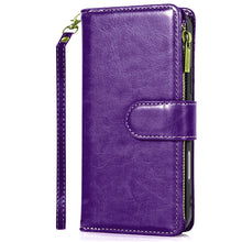 For iPhone 16 PRO MAX Case Luxury Phone Wallet ID Zipper Holder + Tempered Glass