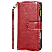 For iPhone 16 PRO MAX Case Luxury Phone Wallet ID Zipper Holder + Tempered Glass