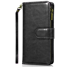 For Google Pixel 9a Case Luxury Phone Wallet Cover with Zipper + Tempered Glass