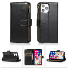 For iPhone 14 PRO MAX Case Luxury Phone Wallet Card ID Zipper Money Holder Cover