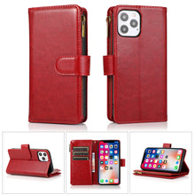 For Samsung S23 Case Luxury Phone Wallet Card ID Zipper Money Holder Cover