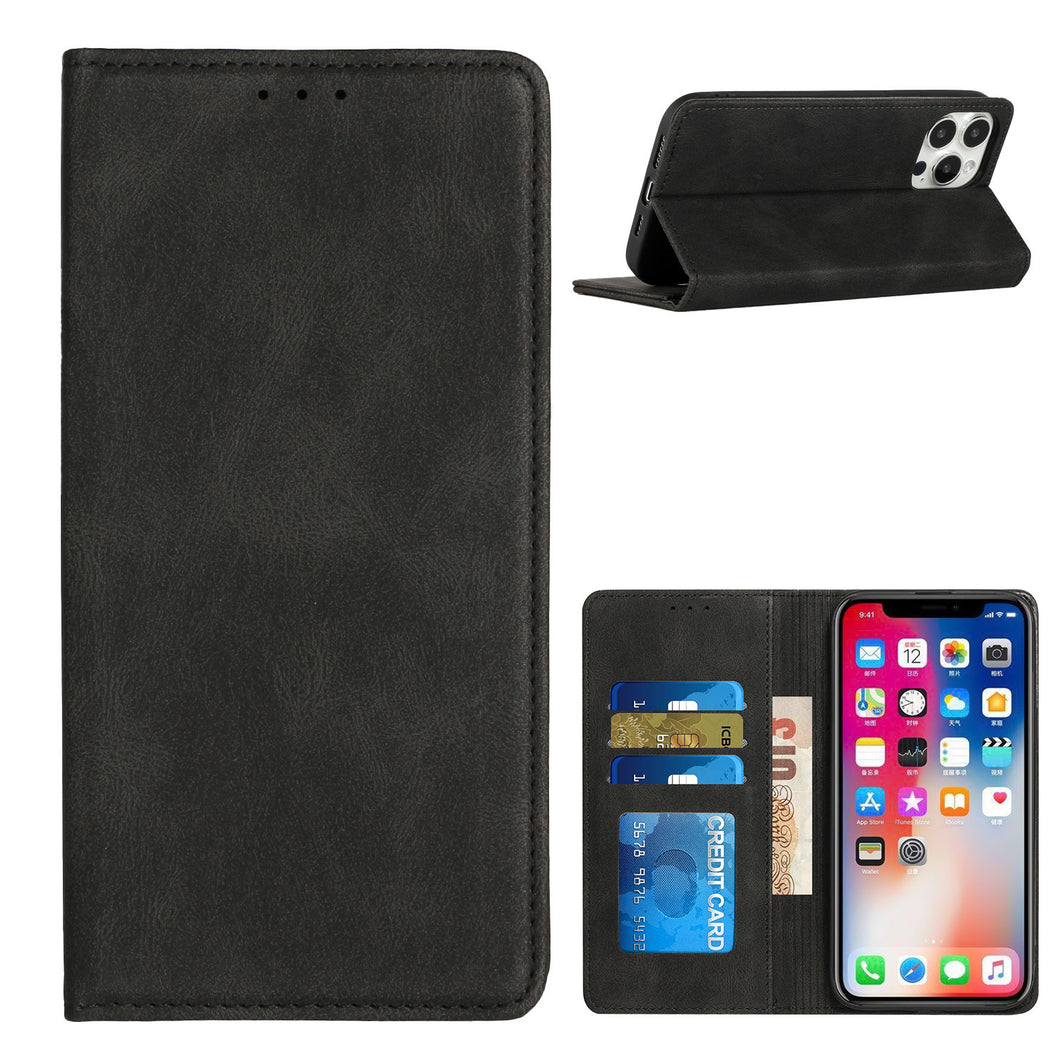For Samsung A25 5G Case Phone Wallet Premium PU Vegan Leather + Tempered Glass