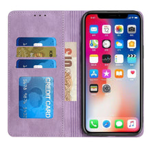 For iPhone 15 Case Vegan Leather ID Card Money Holder Wallet + 2 Tempered Glass