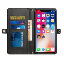 For Samsung S23 Plus Case Phone Wallet Vegan Leather Card Holder w/ Wrist-strap