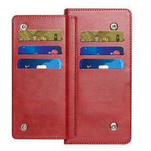 For iPhone 14 PLUS Case Wallet PU Vegan Leather ID Card Holder with Wrist-strap