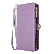 For iPhone 11 6.1 in. Case Wristlet Wallet with Long Short Strap +Tempered Glass