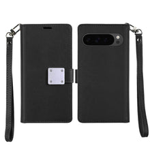 For Google Pixel 10 Pro XL Case PU Leather Wallet w/ Wrist strap +Tempered Glass
