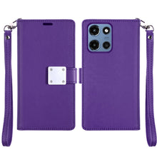 For Moto G 2025 Case Wallet ID Card Holder Phone Wallet Cover + Tempered Glass