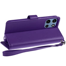 For Moto G 2025 Case Wallet ID Card Holder Phone Wallet Cover + Tempered Glass