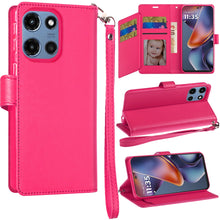 For Moto G 2025 Case Wallet ID Card Holder Phone Wallet Cover + Tempered Glass
