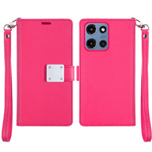 For Moto G 2025 Case Wallet ID Card Holder Phone Wallet Cover + Tempered Glass