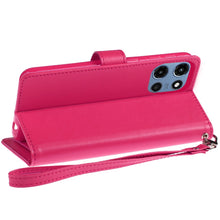 For Moto G 2025 Case Wallet ID Card Holder Phone Wallet Cover + Tempered Glass