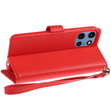 For Moto G 2025 Case Wallet ID Card Holder Phone Wallet Cover + Tempered Glass