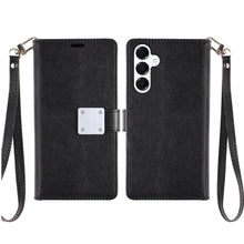 For Samsung A36 Case PU Leather Phone Wallet Extra Card Flap + Tempered Glass