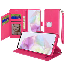 For Samsung A36 Case PU Leather Phone Wallet Extra Card Flap + Tempered Glass