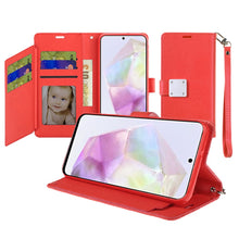 For Samsung A36 Case PU Leather Phone Wallet Extra Card Flap + Tempered Glass