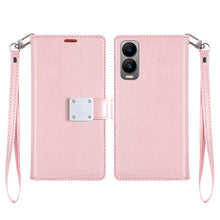 For Cricket Debut S3 Case PU Leather Phone Wallet Extra Card Flap and Wristlet
