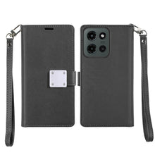 For Motorola Edge 2025 Case PU Leather Wallet w/ Extra Card Flat and Wrist strap