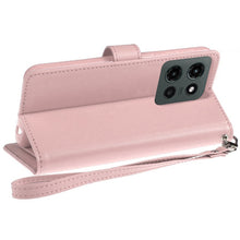 For Motorola Edge 2025 Case PU Leather Wallet w/ Extra Card Flat and Wrist strap