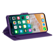 For iPhone 16 PRO MAX Case PU Leather Wallet Extra Card Flap + Tempered Glass