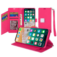 For iPhone 16 PRO MAX Case PU Leather Wallet Extra Card Flap + Tempered Glass