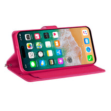 For iPhone 16 PRO MAX Case PU Leather Wallet Extra Card Flap + Tempered Glass