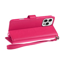 For iPhone 16 PRO MAX Case PU Leather Wallet Extra Card Flap + Tempered Glass