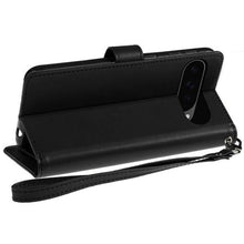 For Google Pixel 10/10 Pro Case PU Leather Wallet w/ Wrist strap +Tempered Glass