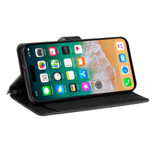 For iPhone 16 Plus 6.7in Case PU Leather Wallet Extra Card Flap + Tempered Glass