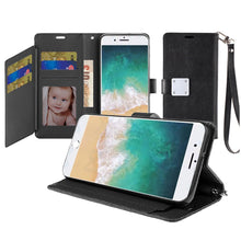 For iPhone 16e Case Wallet ID Card Holder Phone Wallet Cover + Tempered Glass