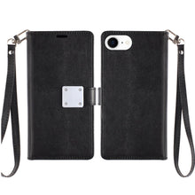 For iPhone 16e Case Wallet ID Card Holder Phone Wallet Cover + Tempered Glass