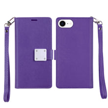 For iPhone 16e Case Wallet ID Card Holder Phone Wallet Cover + Tempered Glass