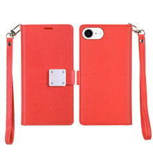 For iPhone 16e Case Wallet ID Card Holder Phone Wallet Cover + Tempered Glass