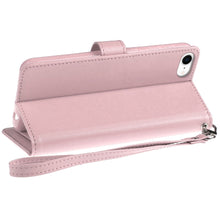 For iPhone 16e Case Wallet ID Card Holder Phone Wallet Cover + Tempered Glass